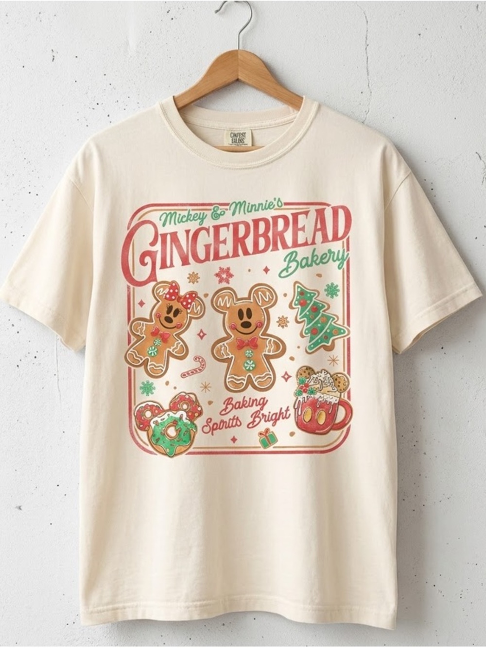 Mickey Minnie Gingerbread Bakery Disney Christmas Shirt